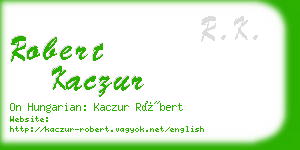 robert kaczur business card